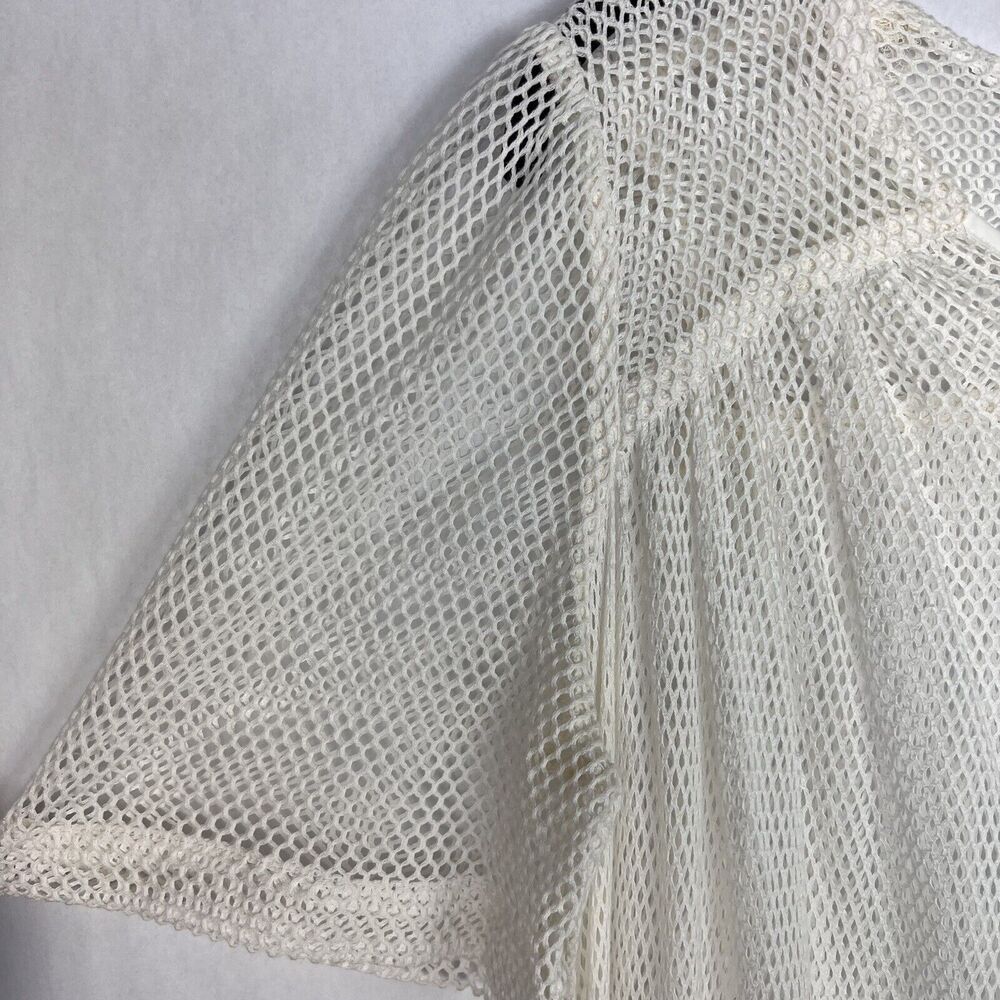 Tigre Et Tigre Rare Jayme Womens Dress M/L Ivory Net short Sleeve Midi USA - Picture 5 of 12